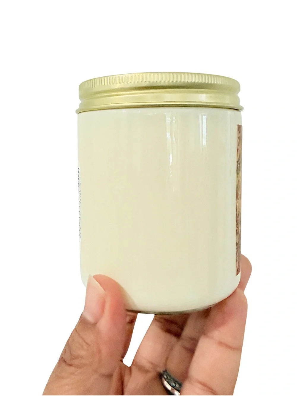 Leoben Company Apple Santal Scented Candle — Floral Beige